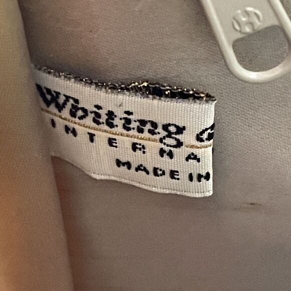 Whiting and Davis International Vtg Metal Mesh Leather Shoulder Bag Purse Cross - Picture 8 of 13